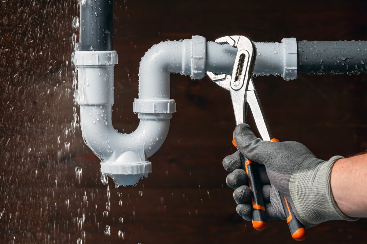 Professional emergency plumber fixing water leak in Edmonton